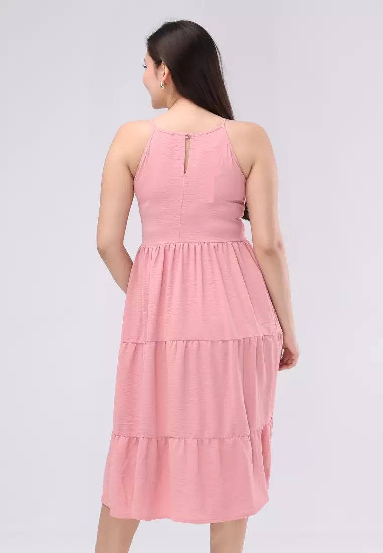 Linen Wrinkles Sleeveless Long Dress