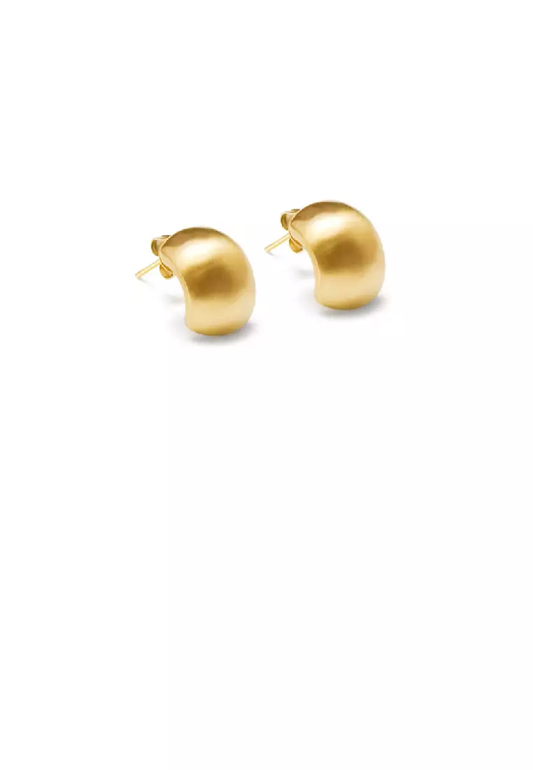 Gold geometric stud earrings 2025