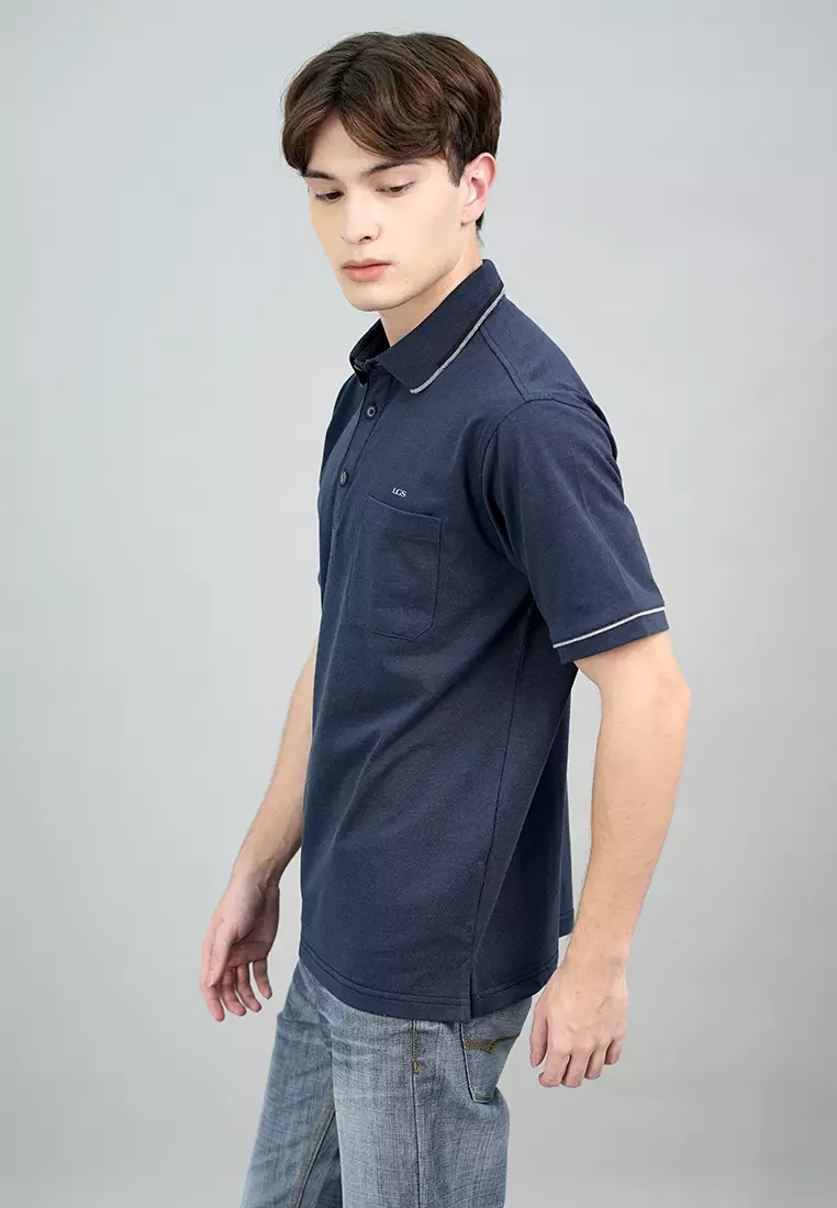 LGS - Kaos Polo Casual - Motif Polos - Biru Navy - CWS.225.J3356.02.C