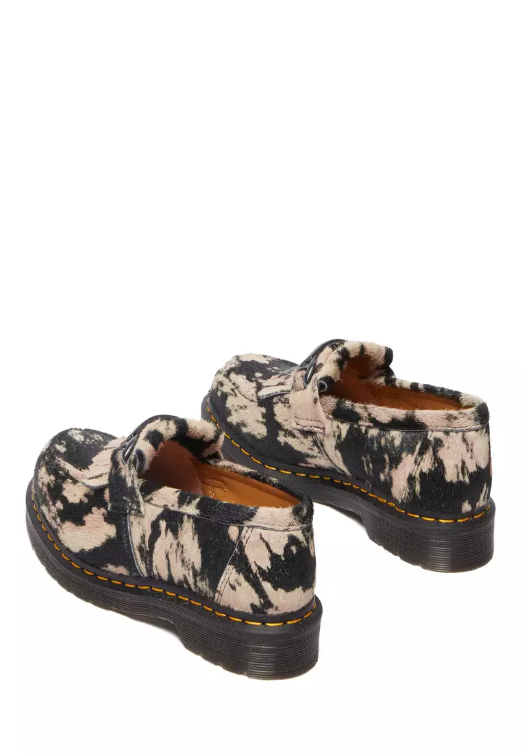 Adrian Snaffle Suede & Hair-On Black Beige Loafers Women