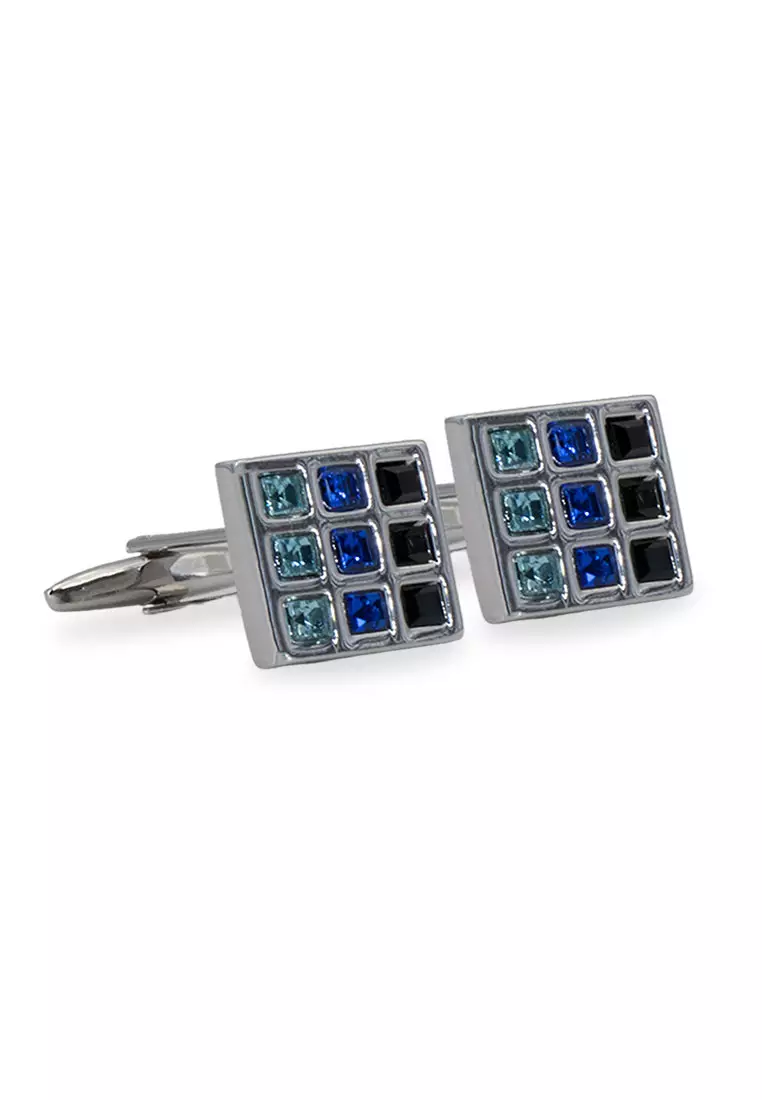Isla II Blue Diamonte Cufflink