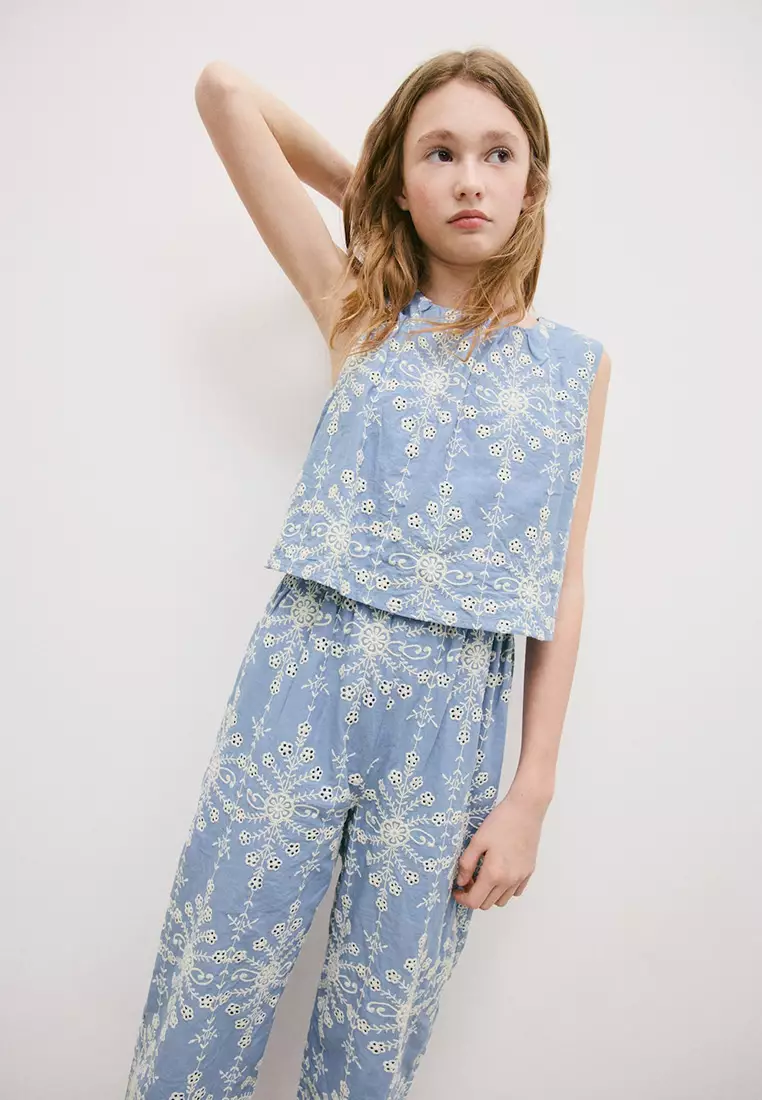 Long Embroidered Jumpsuit