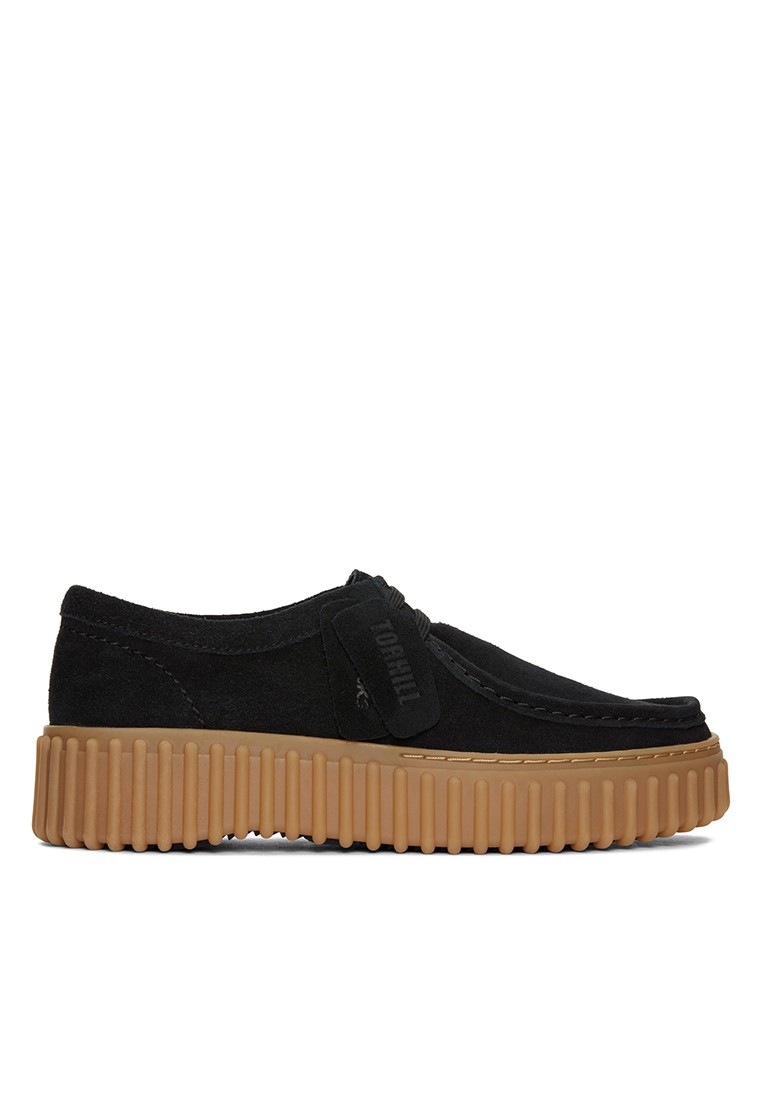 Clarks Torhill Bee Black Suede Shoes