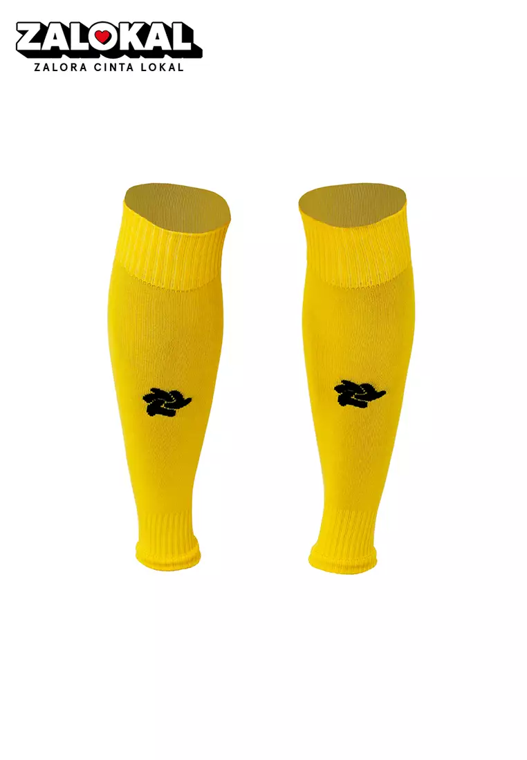 Tiento Sports Sleeve Socks Kaos Kaki Sambung Olahraga Futsal Sepakbola Anti Bakteri Yellow