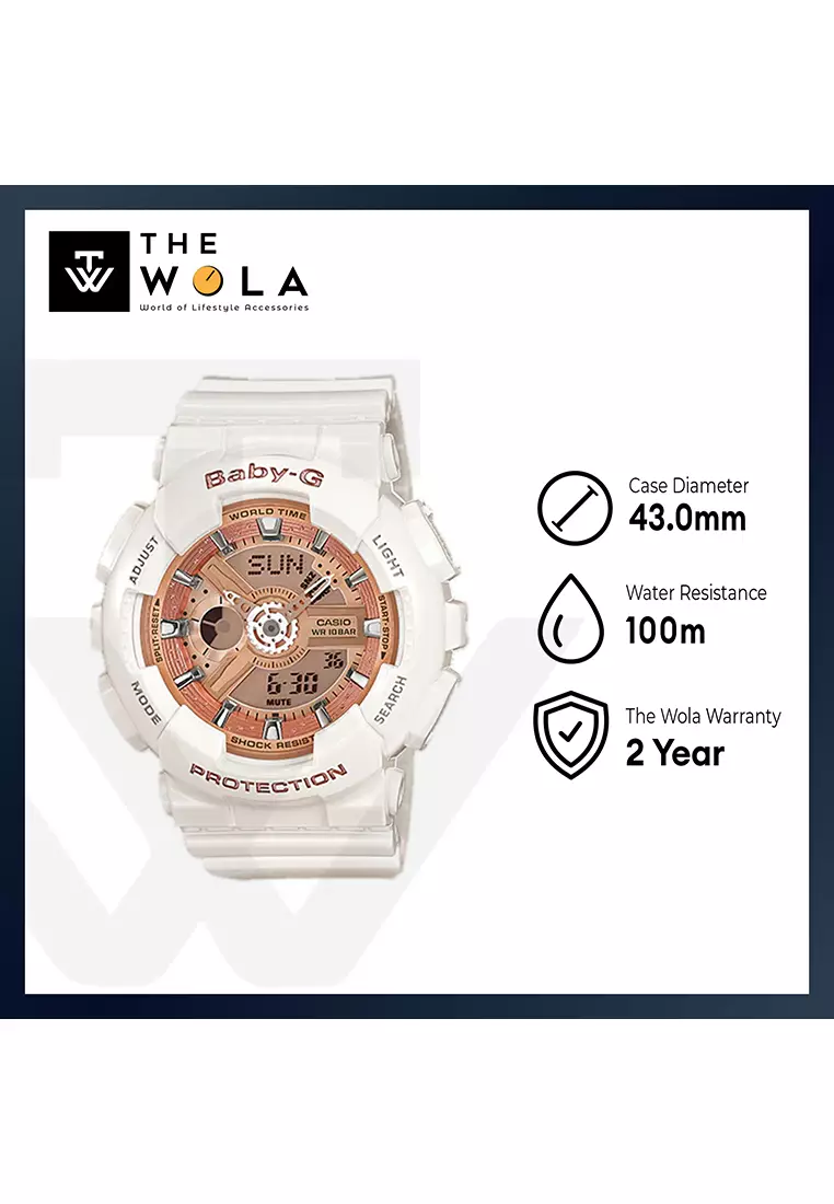 White and rose sale gold baby g shock