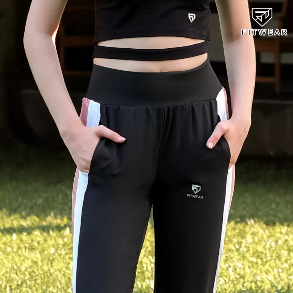 Fitwear - Jogger Olahraga Wanita MADELINE 2 COLORED POCKET - DUSTY PINK