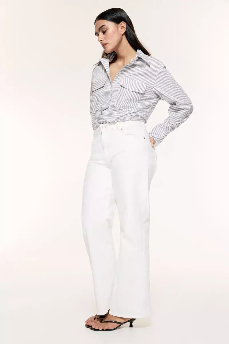 Fitted poplin shirt