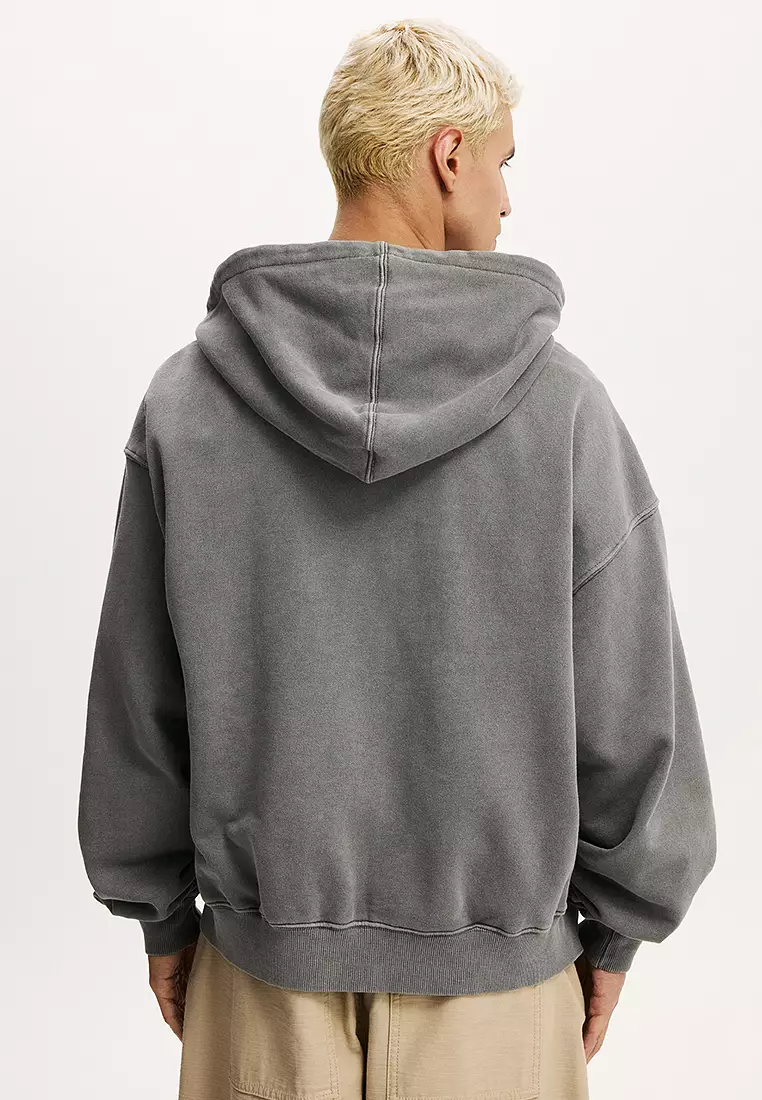 Cropped Zip Up Hoodie