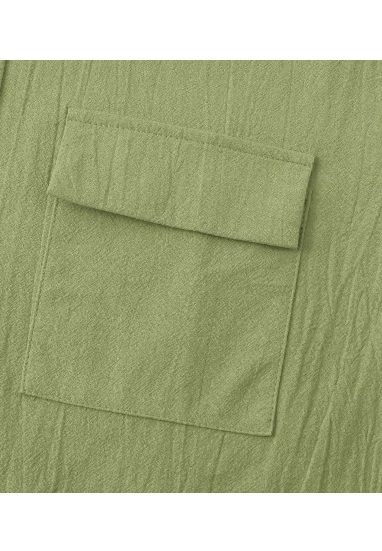 Loose Square-neck Linen Shirt YL-SKD01