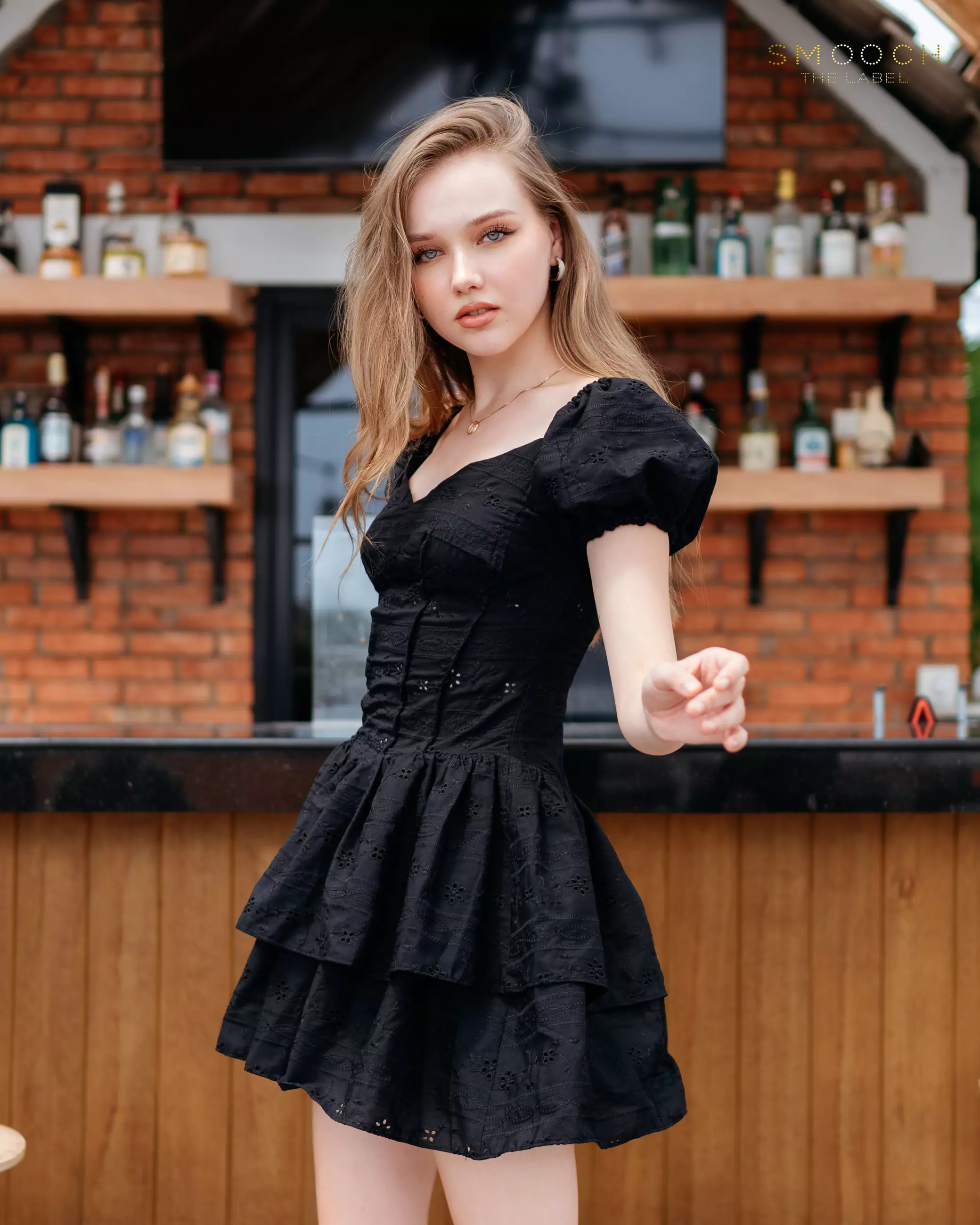 Claire Black Mini Dress