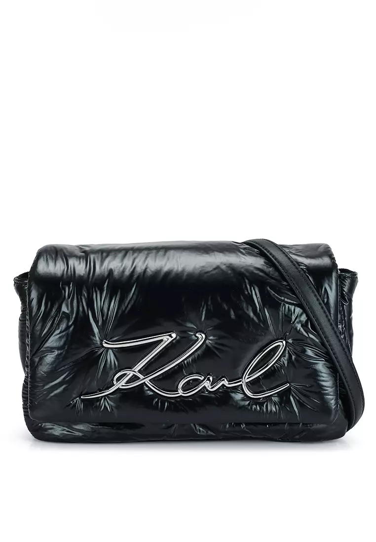 K/Signature Soft Nylon Shoulder Bag (cq)