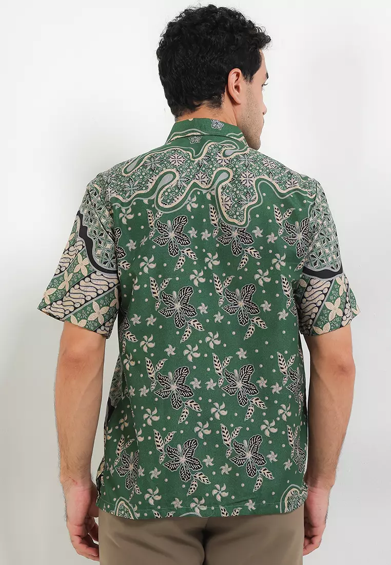 Bintang Kemeja Batik Exclusive Premium Pria Casual Modern Lengan Pendek