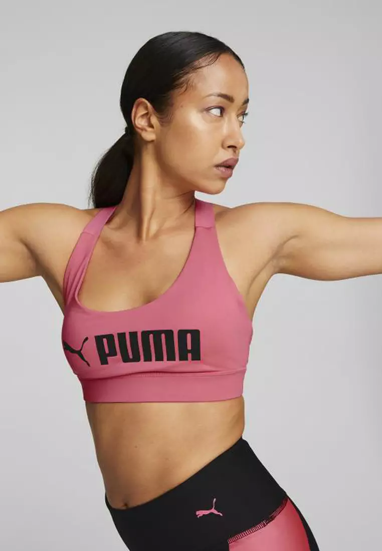 Women's Bra Puma Mid Impact 4Keeps Bra Deep pink 520304 13 520304 13, Sports accessories, Official archives of Merkandi