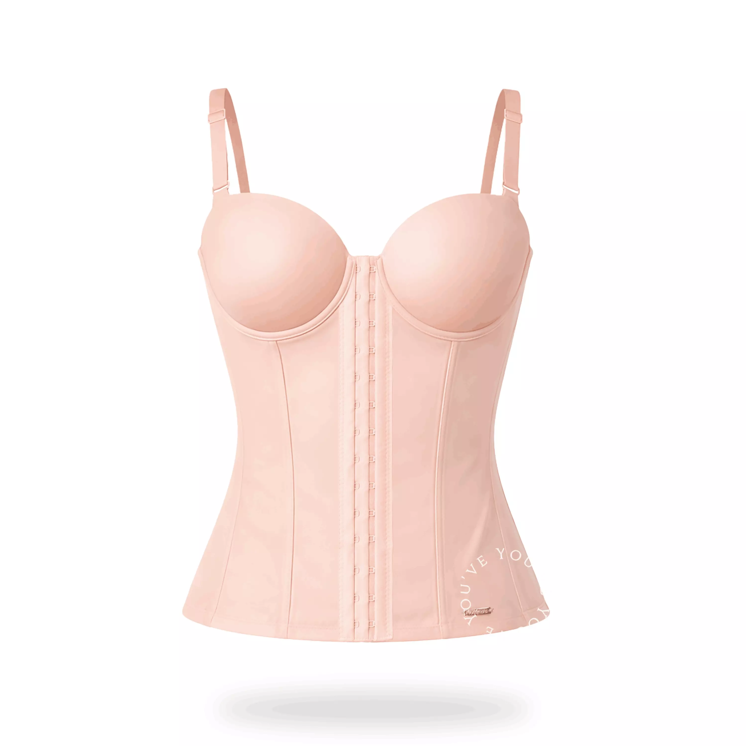 YOUHAVE Korset Bra Long Torso Premium Berkawat Corset Body Shaper Tali Bisa Lepas Kamisol Kemben Bustier Korset Perut Bra Korset 500088 - Cream