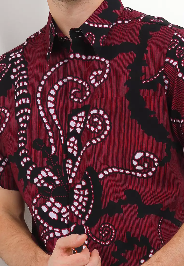 Hem Body Fit Batik Batu Pecah