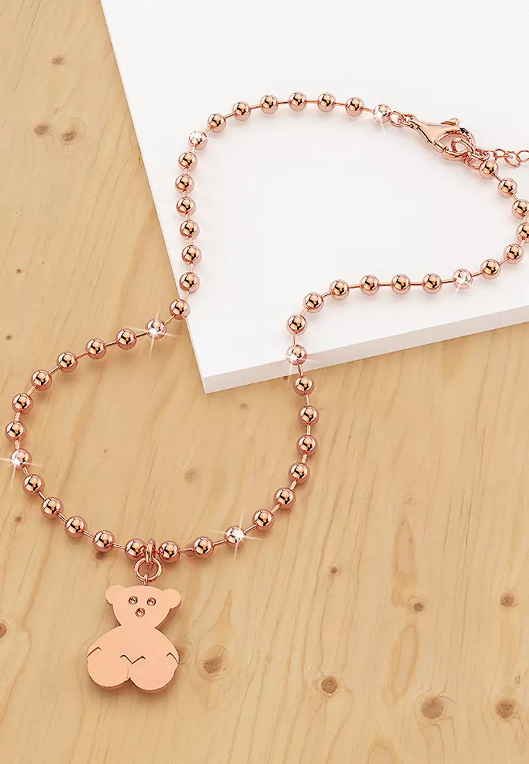 Charmed Baby Bear Bracelet-Rose Gold