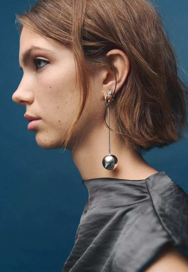 Satin Dress With Creased Effect