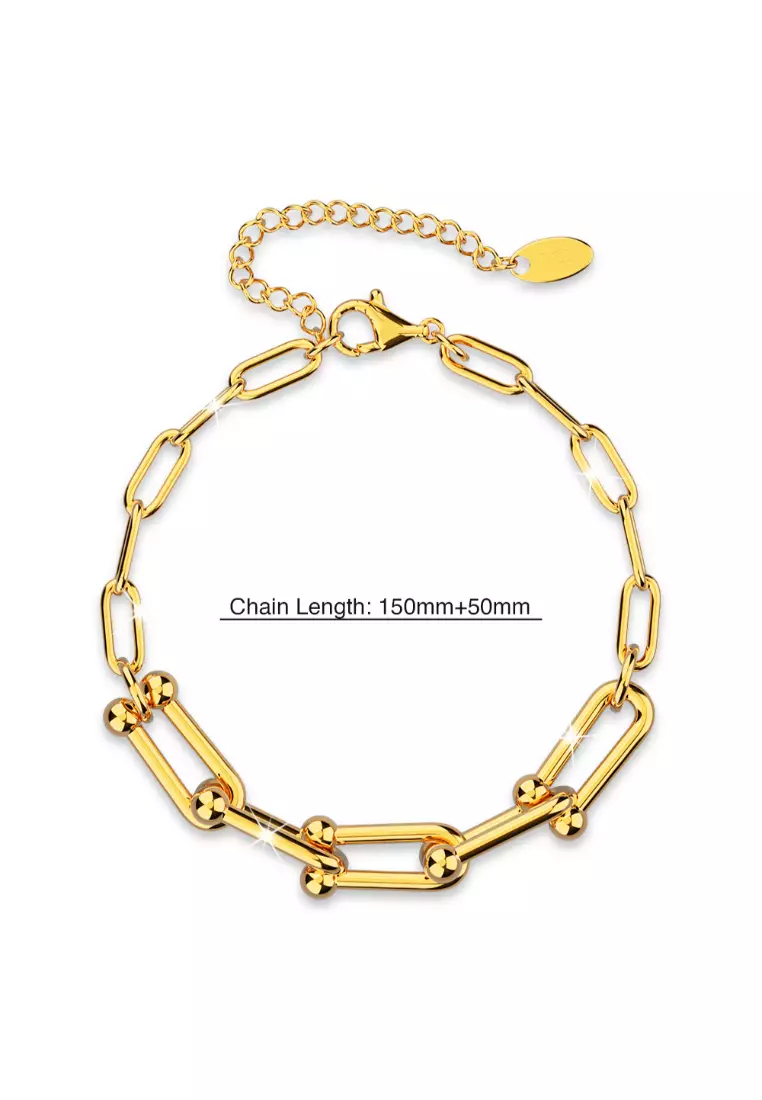 Lovelock U Link Chain Bracelet in Gold - 6mm