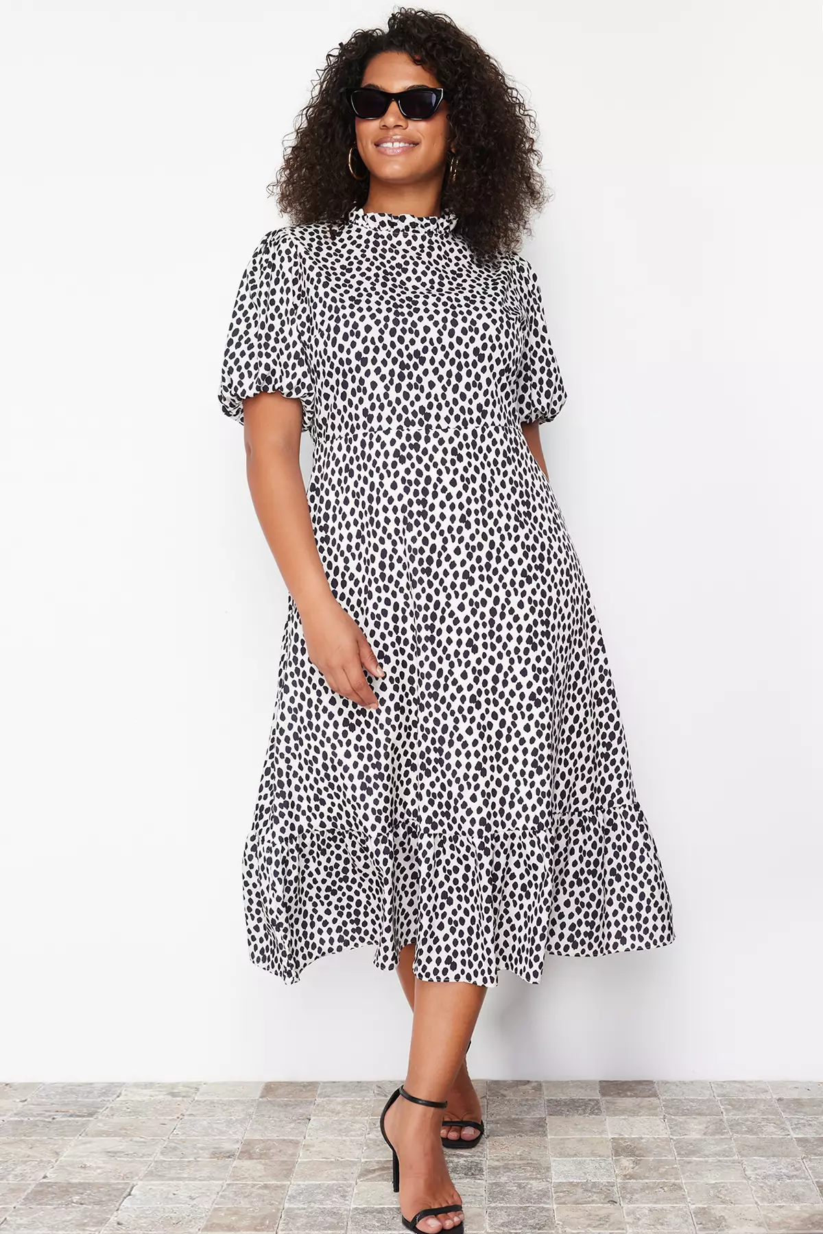 Plus Size Spotted Dress