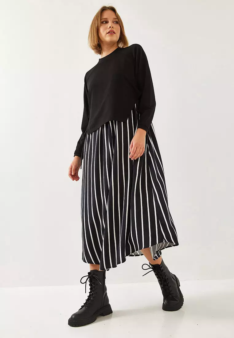 Women's Side Tie Skirt Print Long Sleeve Dress 60351251