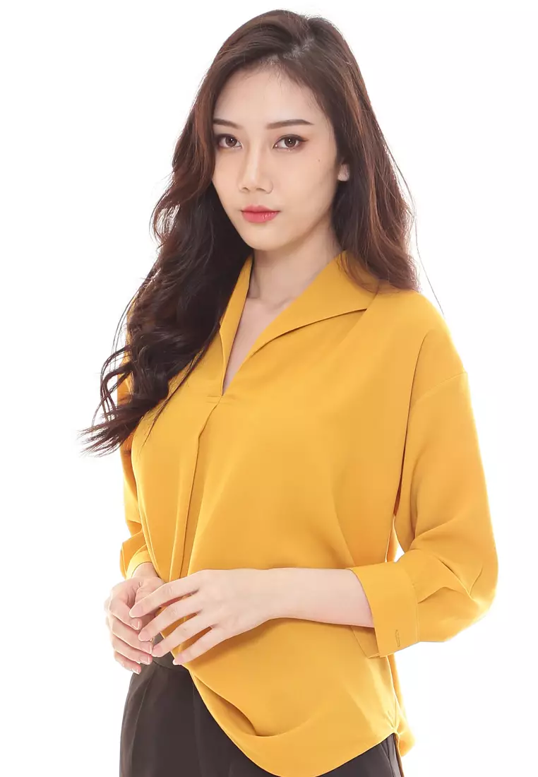 Chloe Loose Top in Gold Mustard