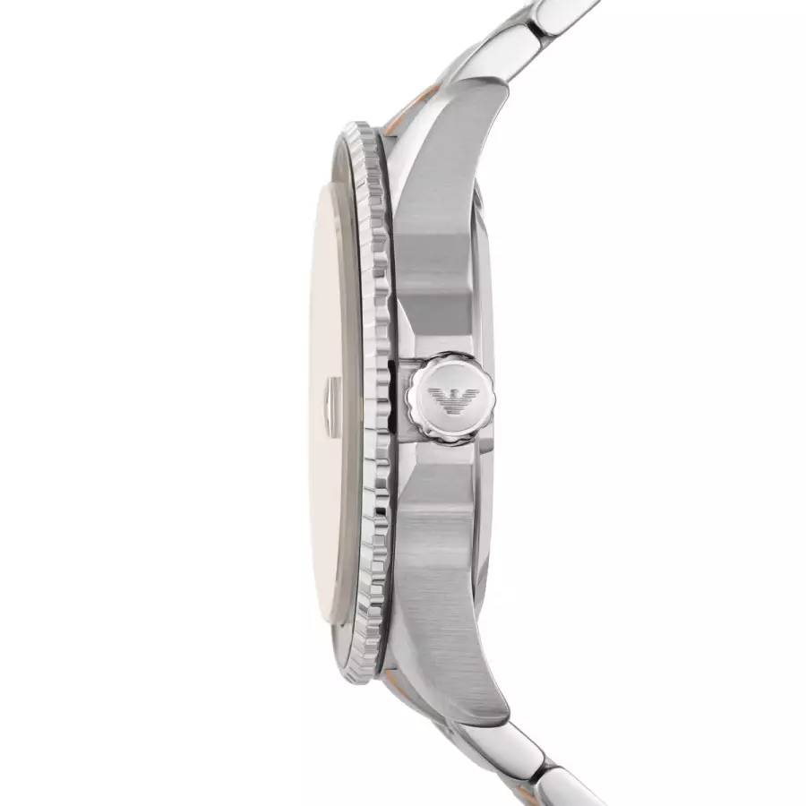 Emporio Armani Diver Burgundy Two-Tone Stainless Steel-AR11340