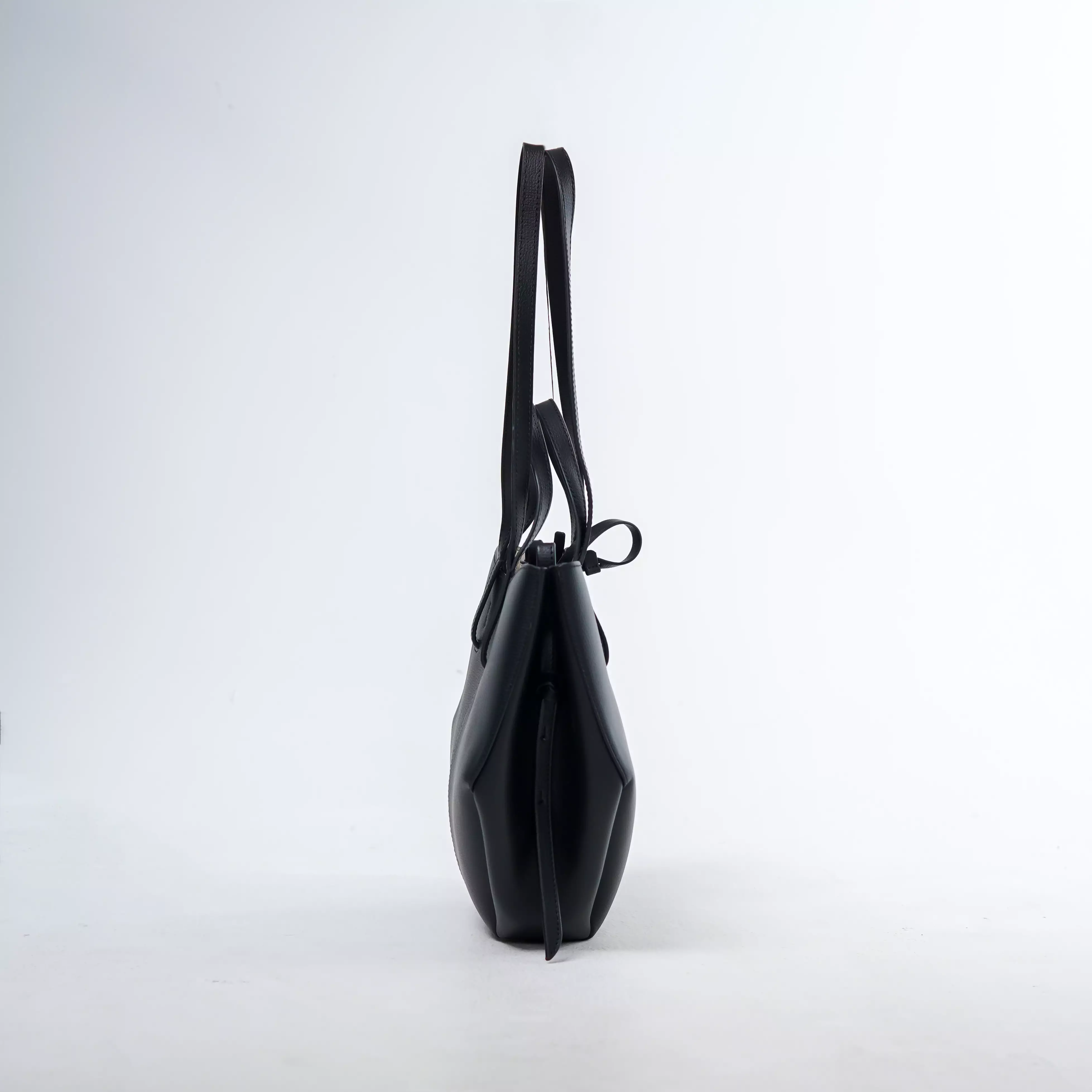 Tas POLENE CYME BLACK TOTE BAG WITH POUCH MINI 100% ORIGINAL