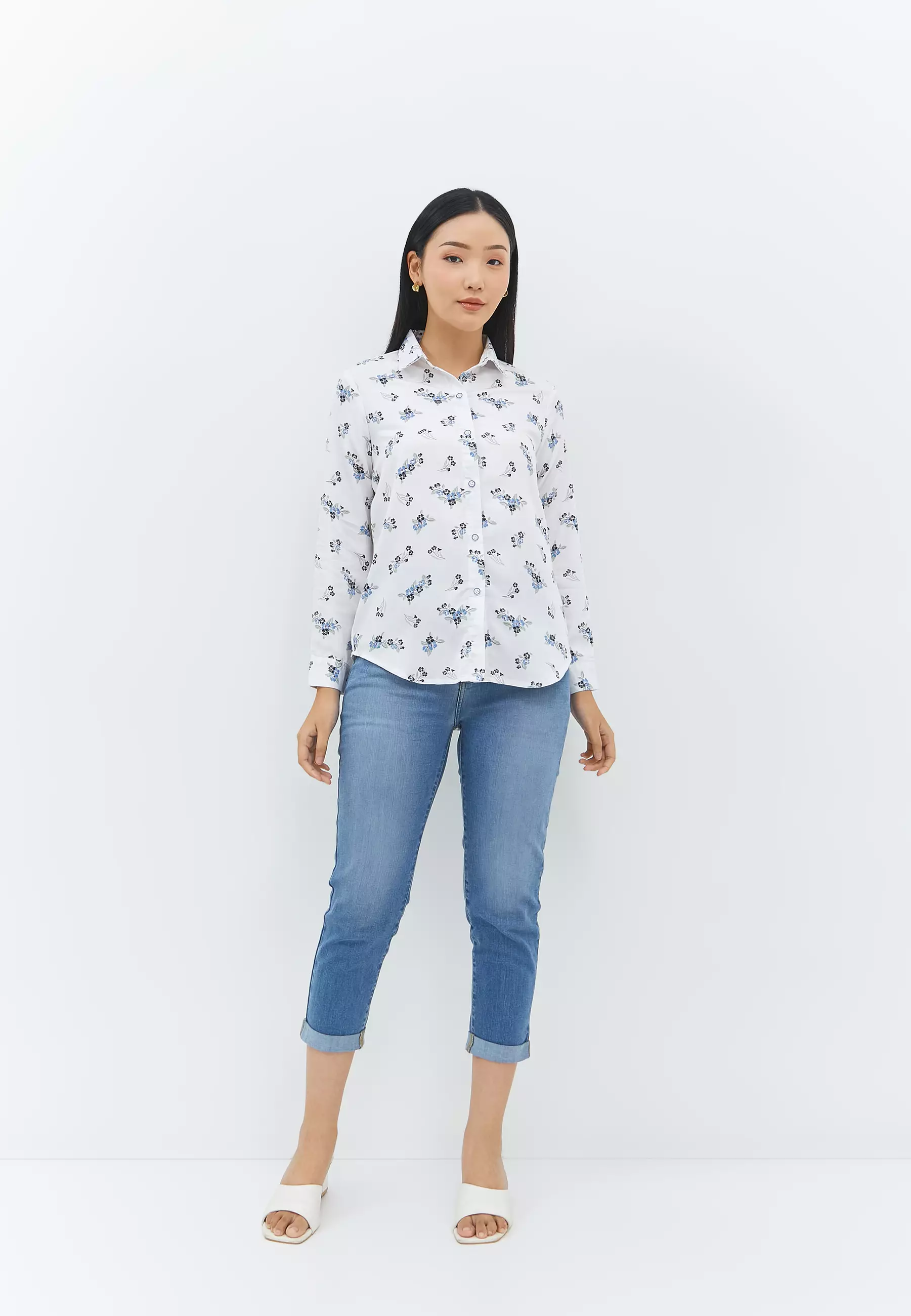 Tatum Flower Blue Shirt (G.11663)