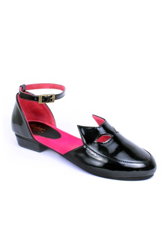Paris Black Glossy Flatshoes