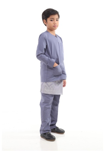 Buy Amar Amran Baju Melayu Moden Teluk Belanga For Kids Online On Zalora Singapore