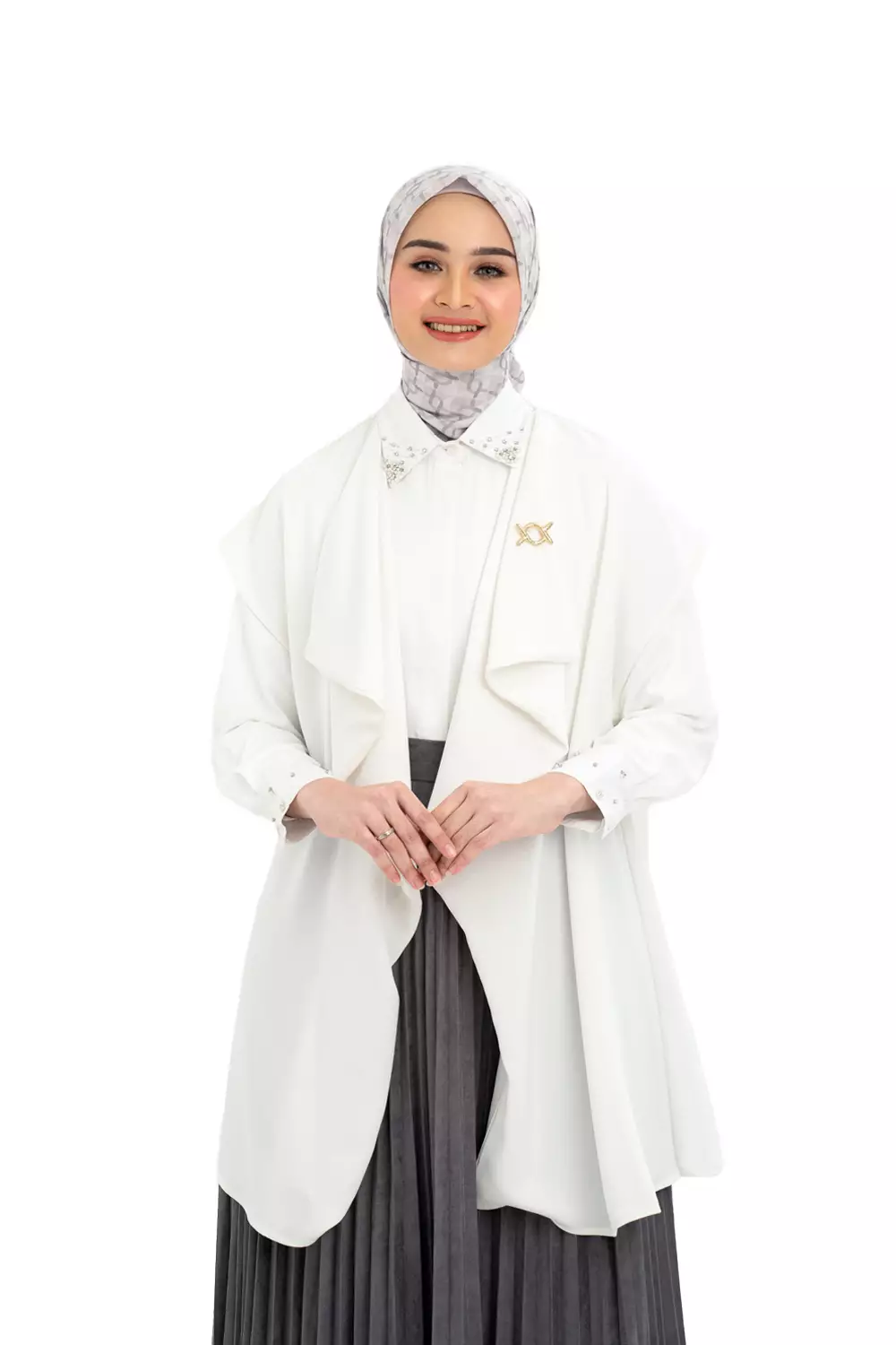 Klamby - Shara Outer Vest White Pearl