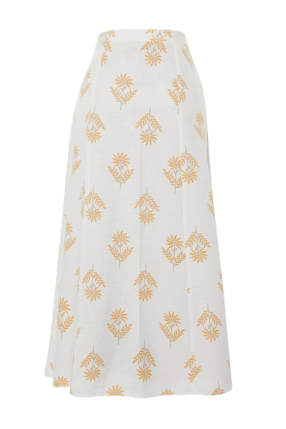 Floral Patterned Midi Skirt