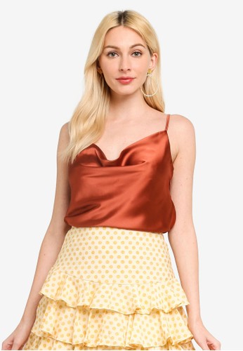 Jual Indikah Cowl Neck Sateen Slip Top Original Zalora Indonesia