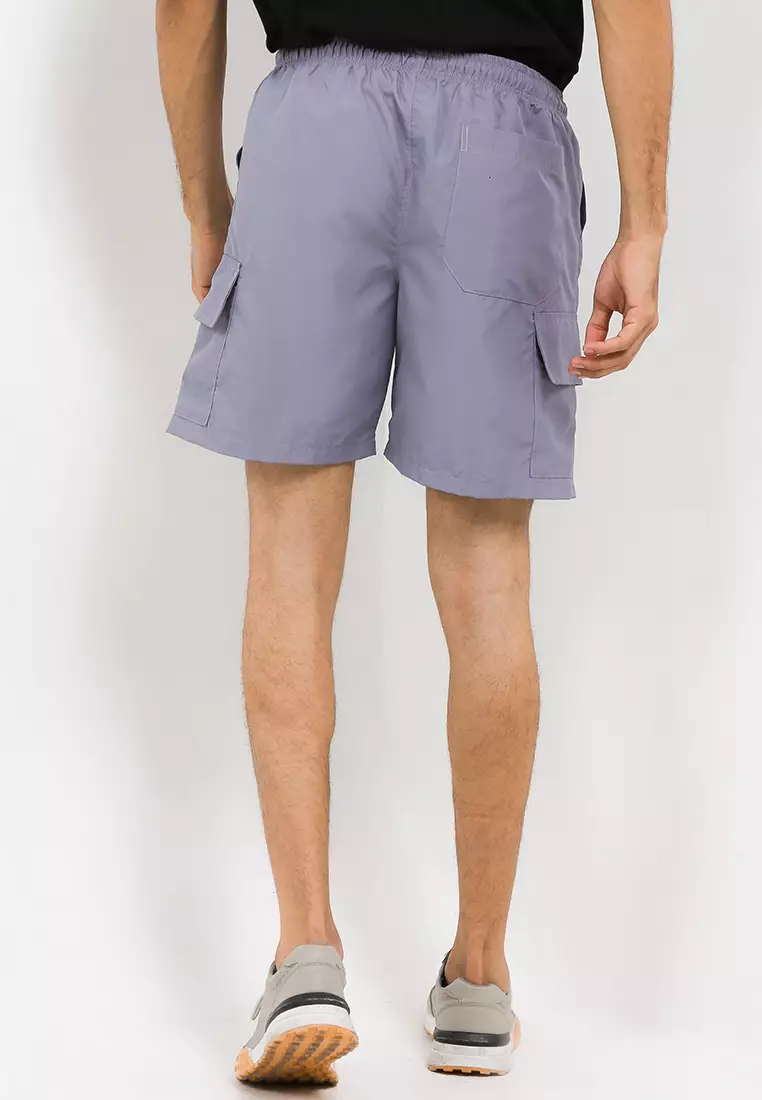 GRAHANGGRA Celana Boardshort Cargo Pants Polyester + Key Chain - Misty Grey