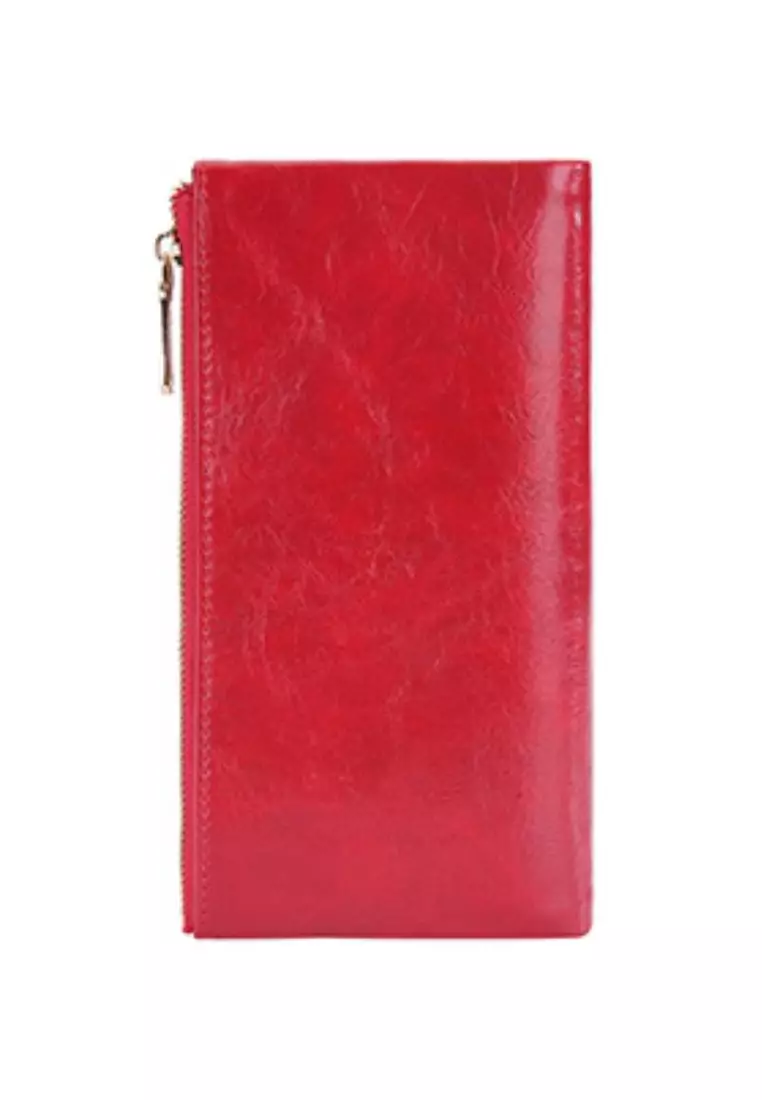 Dompet Wanita Panjang Motif Polos Bahan Kulit PU Leather Premium Quality ORIGINAL