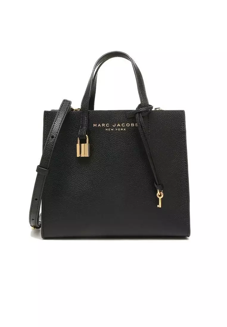 Buy Marc Jacobs Marc Jacobs Mini Grind Coated Leather Tote Black Online ...