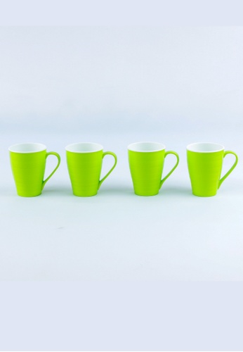 Newage Newage 350ML 4 Pcs Colourful Plastic Mug / Drink Mug / Coffee Mug / Drinking Mug / Reusable Hot & Cold / Mug Harian - Pink / Green / Blue / Yellow / Mix BB461HLFEF8589GS_1