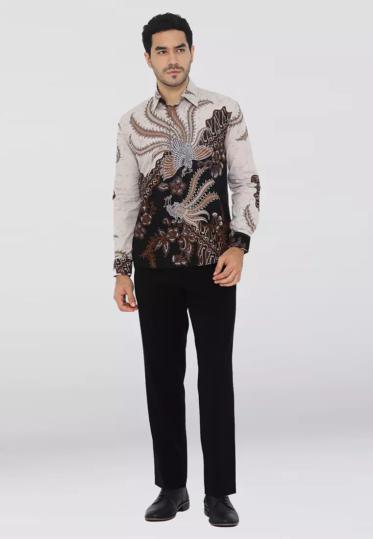 Kemeja Batik Pria Slimfit Kamaswara - Black