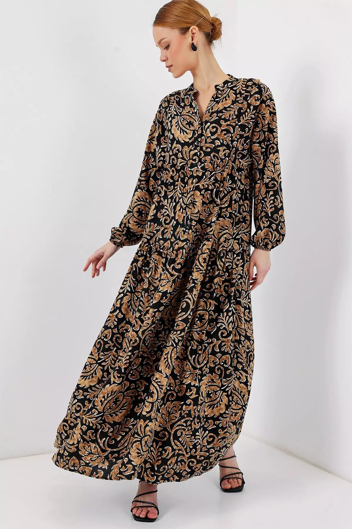 Patterned Modest Dress