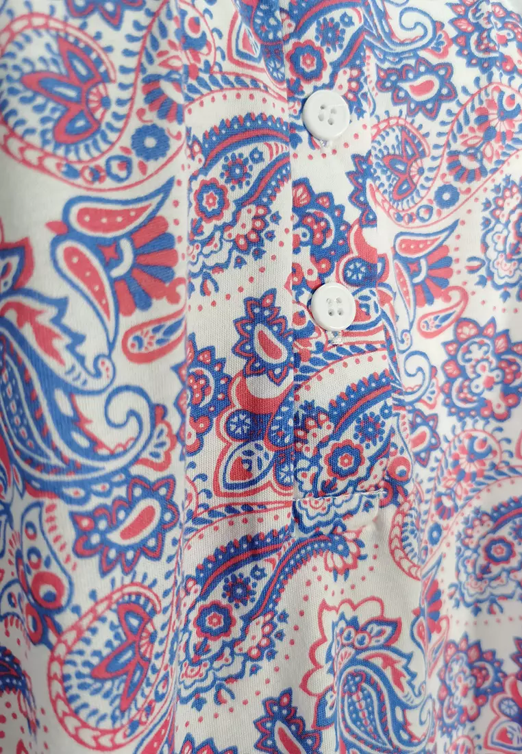 Buy Eastern Classic Jenni Cotton Nightgown Blue Red Parsley