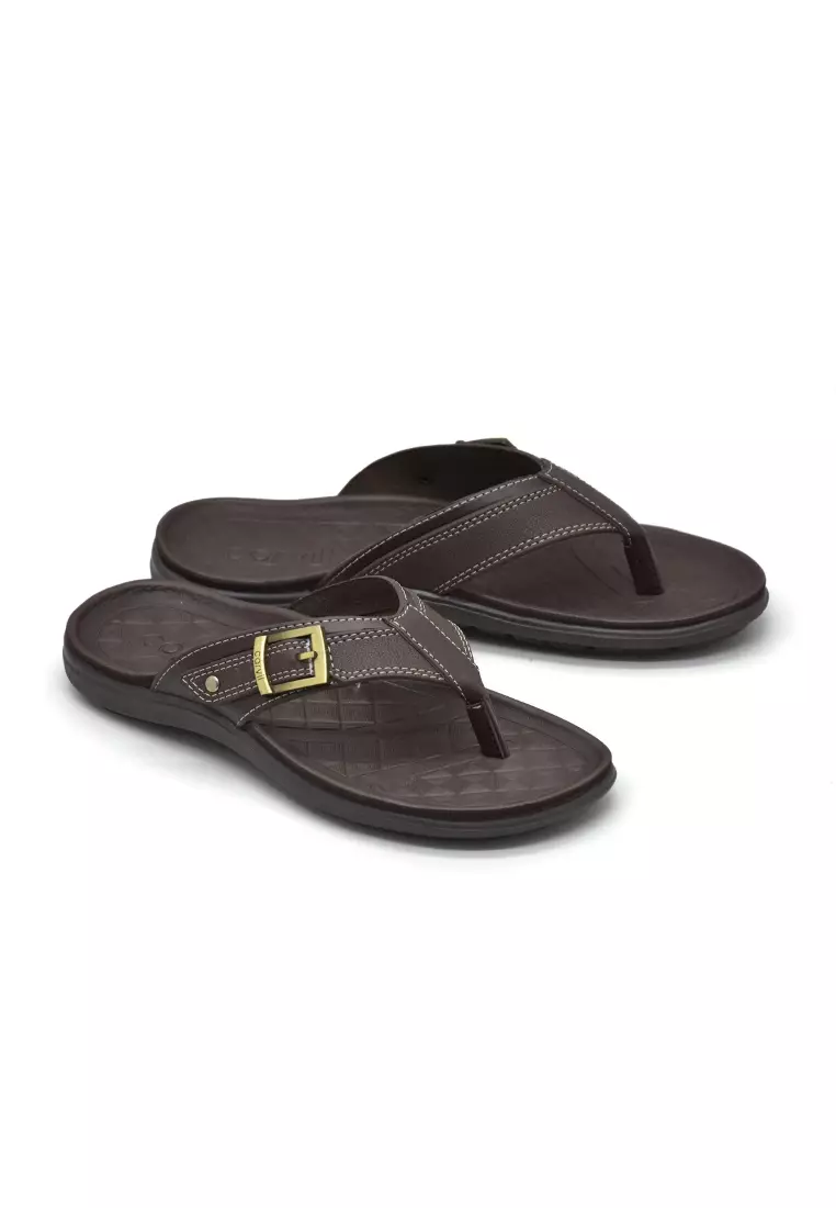Carvil Sandal Pria Gilbran-01 M Dark Brown