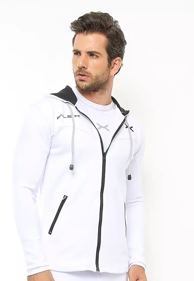 FLEXZONE Sport Hoodie Jacket Basepoint Series White