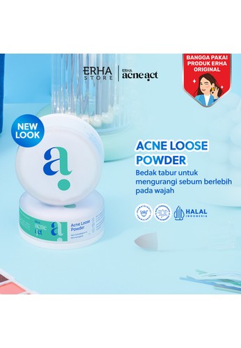 Jual Erha Erha Acne Face Powder 21g Bedak Tabur Kulit Jerawat Original Zalora Indonesia