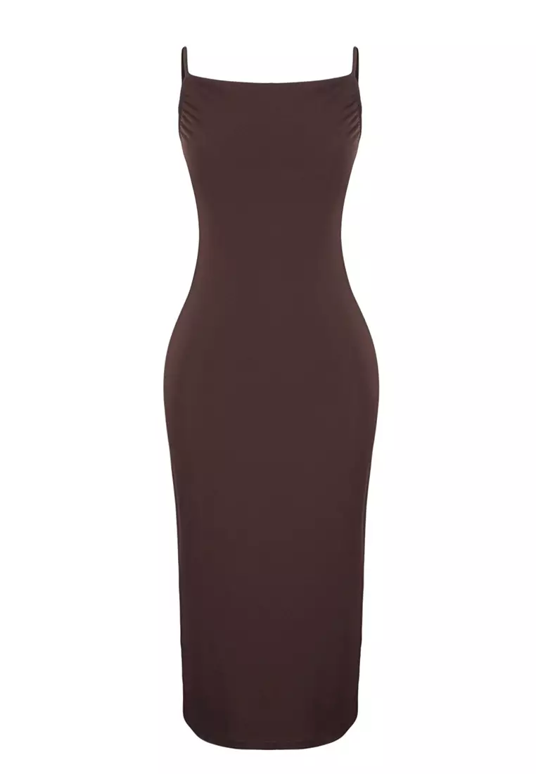 Fitted Strappy Midi Dress
