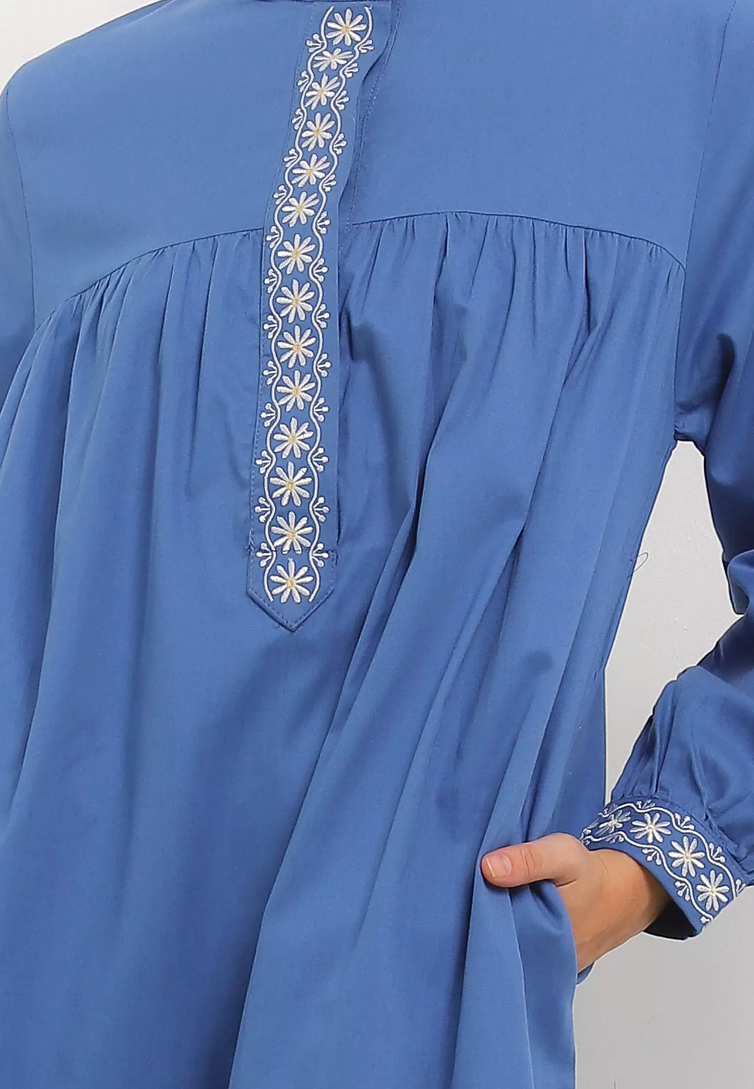 MFMW Haura Dress Gamis Faded Denim