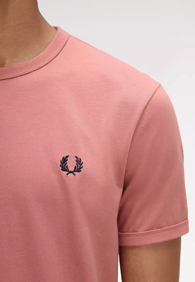 Buy Fred Perry Fred Perry M3519 Ringer T-Shirt (Putty Pink
