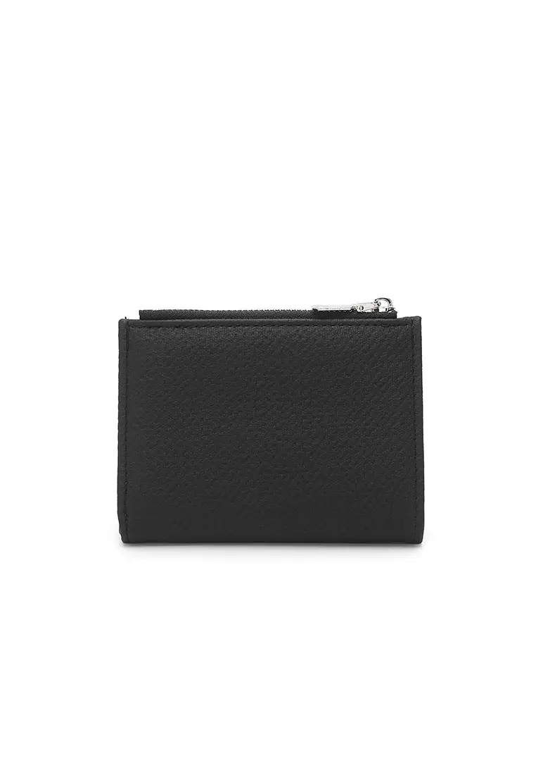 Women's 2 in 1 Purse/Wallet With Coin Compartment (Dompet Wanita 2 in 1 dengan Kompartmen Koin) - Hitam