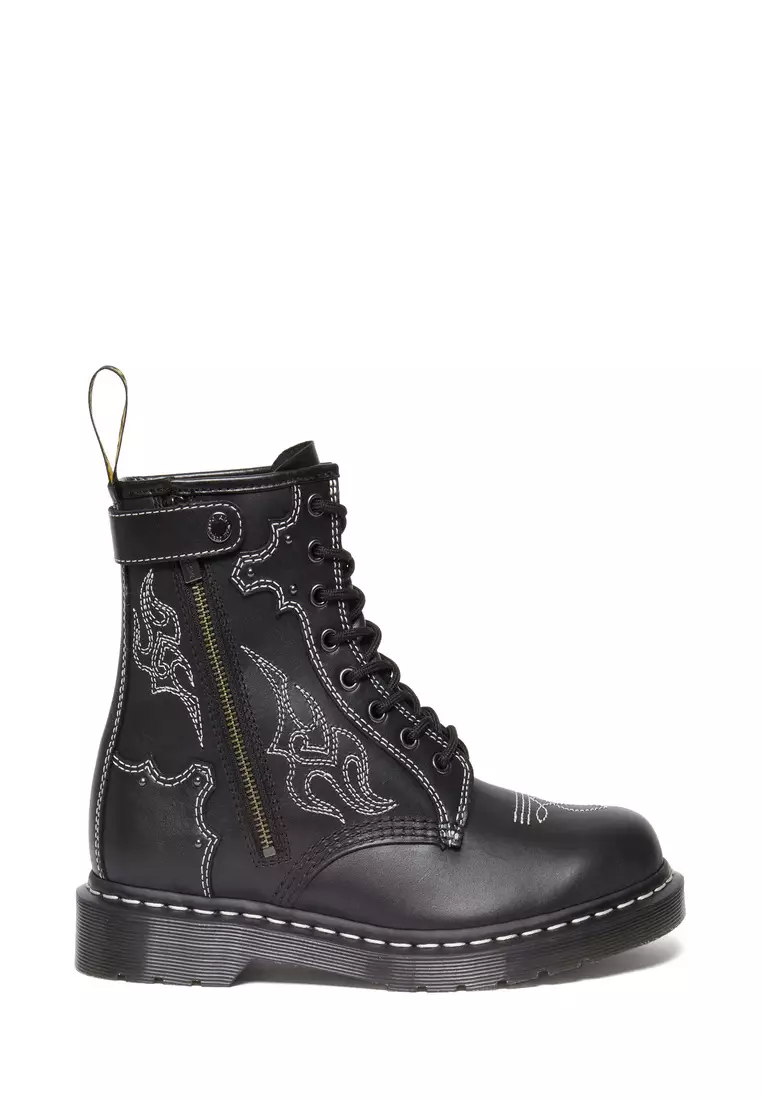 Discount on Dr. Martens  shoes - SKU: 1460 Gothic Americana Wanama Leather Boots Women