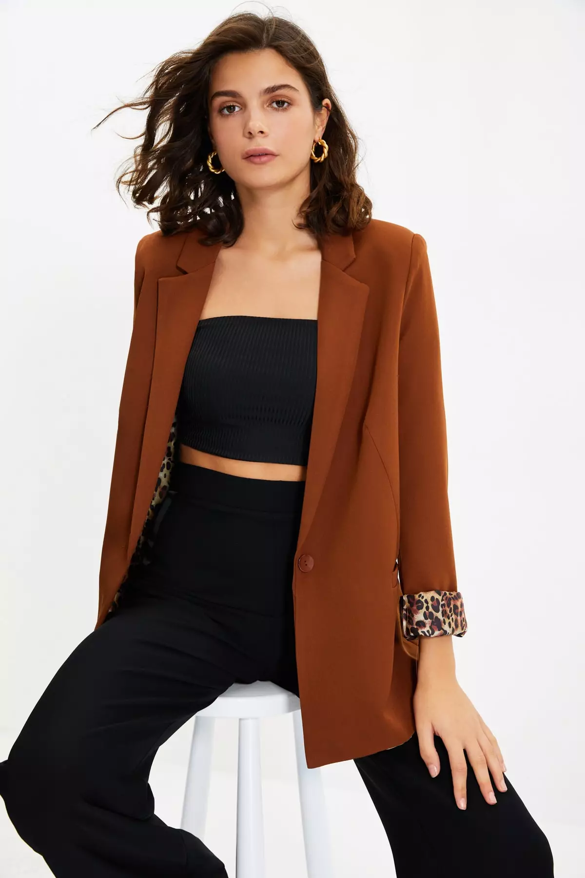 Lined Detailed Blazer