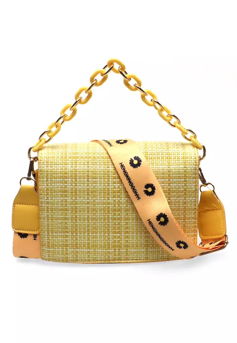 Werlyn Sling Bags Wanita Aster Strap Casual Large Storage Material Leather Kulit ORIGINAL